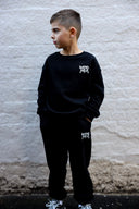 Basic Kids Graffiti Sweat Pants Black